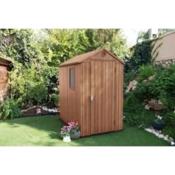 Le moins cher ? Chalet & Jardin ABRI JARDIN RESINE - DARWIN - 2M² - MARRON ?
