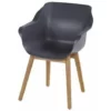 Bon marché ? Chalet & Jardin Lot De 2 - Chaises SOPHIE Teak Armchair - Anthracite ? -JARDIN Soldes Boutique 27644950 1