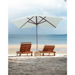 Meilleure vente ? Chalet & Jardin Parasol Rectangulaire OLERON - Gris ? -JARDIN Soldes Boutique 27644990 5