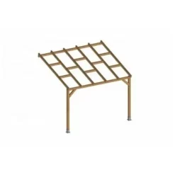 Acheter ✨ CHALET & JARDIN Toit Terrasse En Bois 3x3 M - Sans Toit Polycarbonate ✨