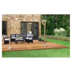 Acheter ✨ CHALET & JARDIN Toit Terrasse En Bois 3x3 M - Sans Toit Polycarbonate ✨ -JARDIN Soldes Boutique 28589122 5