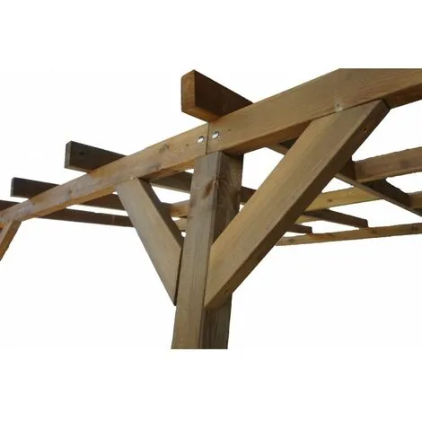 Nouveau ⭐ CHALET & JARDIN Toit Couv'Terrasse® En Bois 3x3,7 M - Sans Toit Polycarbonate ? 2 Nouveau ⭐ CHALET & JARDIN Toit Couv'Terrasse® En Bois 3x3,7 M - Sans Toit Polycarbonate ? – Image 2