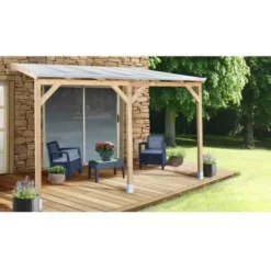 Nouveau ⭐ CHALET & JARDIN Toit Couv'Terrasse® En Bois 3x3,7 M - Sans Toit Polycarbonate ? 7 Nouveau ⭐ CHALET & JARDIN Toit Couv'Terrasse® En Bois 3x3,7 M - Sans Toit Polycarbonate ? -JARDIN Soldes Boutique 28589125 4