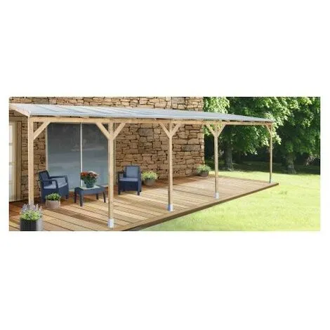 Remise ? CHALET & JARDIN Toit Couv'Terrasse® En Bois 3x8,6 M - Sans Toit Polycarbonate ⌛ 2 Remise ? CHALET & JARDIN Toit Couv'Terrasse® En Bois 3x8,6 M - Sans Toit Polycarbonate ⌛ – Image 2