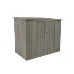 Meilleur prix ? CHALET & JARDIN Abri De Jardin En Métal Monopente Aspect BOIS VIEILLI - 3,3 M² ✔️