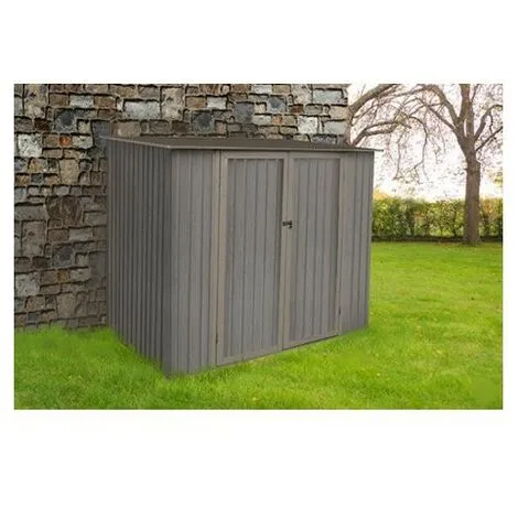 Meilleur prix ? CHALET & JARDIN Abri De Jardin En Métal Monopente Aspect BOIS VIEILLI - 3,3 M² ✔️ 2 Meilleur prix ? CHALET & JARDIN Abri De Jardin En Métal Monopente Aspect BOIS VIEILLI - 3,3 M² ✔️ – Image 2