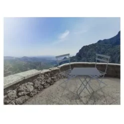 Meilleure affaire ? CHALET & JARDIN Lot De 2 Chaises De Jardin Pliantes BISTROT - Gris ? -JARDIN Soldes Boutique 28589752 4