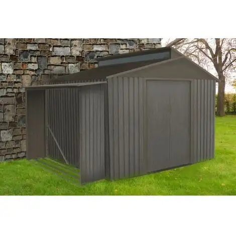 Le moins cher ? CHALET & JARDIN Bûcher Métal Aspect Bois Vieilli - 1,37 M² ? 3 Le moins cher ? CHALET & JARDIN Bûcher Métal Aspect Bois Vieilli - 1,37 M² ? – Image 3