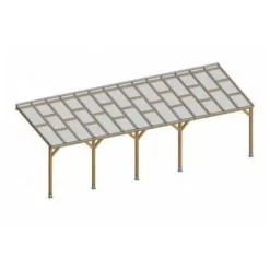 Meilleure affaire ? CHALET & JARDIN Toit Couv'Terrasse® En Bois 3x8,6 M - Avec Toit Polycarbonate ?