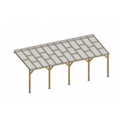 Tout neuf ? CHALET & JARDIN Toit Couv'Terrasse® En Bois 3x7,4 M - Avec Toit Polycarbonate ?