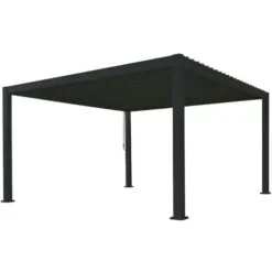 Meilleur prix ? Chalet & Jardin Pergola Bioclimatique Autoportée Ombréa® 3 X 4 M Anthracite ?