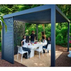 Meilleur prix ? Chalet & Jardin Pergola Bioclimatique Autoportée Ombréa® 3 X 4 M Anthracite ? -JARDIN Soldes Boutique 52879374 4