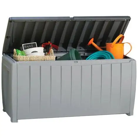 Tout neuf ? Chalet & Jardin Coffre Jardin Résine Assise Novel 340 L - Noir Et Gris ? 1 Tout neuf ? Chalet & Jardin Coffre Jardin Résine Assise Novel 340 L - Noir Et Gris ?