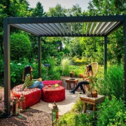 Top 10 ? Chalet & Jardin Pergola Bioclimatique Autoportée Ombréa® 3 X 3 M - Anthracite ? -JARDIN Soldes Boutique 52879404 4