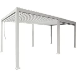 Promo ? Chalet & Jardin Pergola Bioclimatique OOmbréa® 3 X 6 M + 2 Stores 3 M - Blanc ?