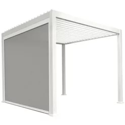 Nouveau ? Chalet & Jardin Store Latéral Pour Pergola Bioclimatique Ombréa® 3,6 M - Blanc ?