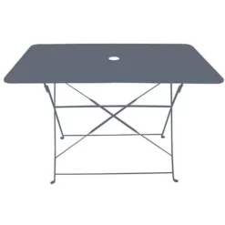 Grosses soldes ? Chalet & Jardin Ensemble Repas Bistrot Dépliant En Métal - Table Rectangulaire + 4 Chaises - Gris ?