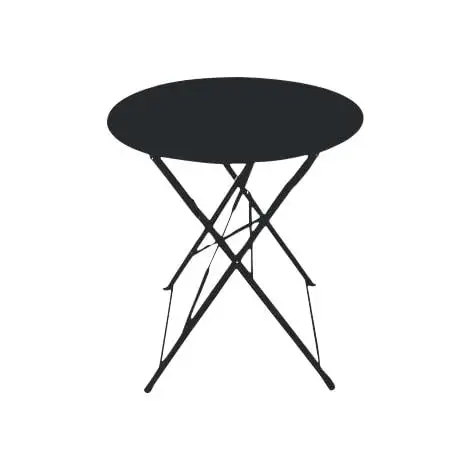 Remise ? Chalet & Jardin Table Ronde D'extérieur Pliante Bistro En Acier - Noir ? 1 Remise ? Chalet & Jardin Table Ronde D'extérieur Pliante Bistro En Acier - Noir ?