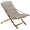 Offres ? Chalet & Jardin Fauteuil D’extérieur Pliant Linda Soft En Bois - Réglable En 2 Positions - Beige ✔️ -JARDIN Soldes Boutique 53697750 1