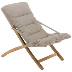 Offres ? Chalet & Jardin Fauteuil D’extérieur Pliant Linda Soft En Bois - Réglable En 2 Positions - Beige âïž