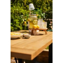 Meilleur prix ? Chalet & Jardin Table Sophie Yasmani 180 X 95 Cm - Plateau En Bois - Pieds En Aluminium Anthracite ? -JARDIN Soldes Boutique 53697755 3