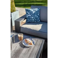 Sortie ? Chalet & Jardin Ensemble Salon De Jardin - Canapé 3 Places Titan + 2 Fauteuils - Gris/Anthracite ? -JARDIN Soldes Boutique 53697790 3