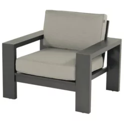 Bon marché ? Chalet & Jardin Ensemble Salon De Jardin - Canapé 2 Places + 2 Fauteuils Titan - Gris/Anthracite ? -JARDIN Soldes Boutique 53697793 3