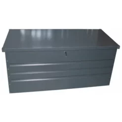 Meilleure vente ? Chalet & Jardin Coffre De Jardin En Métal 400l - Verrouillable à Clé - Gris Anthracite ?