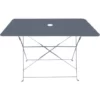 Offres ? Chalet & Jardin Table Rectangulaire D'extérieur Pliante Bistro En Acier - Gris ⌛ -JARDIN Soldes Boutique 53697891 1