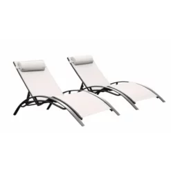 Meilleure affaire ? CHALET & JARDIN Bains De Soleil Monaco Blanc Ecru (lot De 2) ? 5 Meilleure affaire ? CHALET & JARDIN Bains De Soleil Monaco Blanc Ecru (lot De 2) ? -JARDIN Soldes Boutique 54028173 3