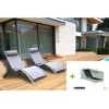 Le moins cher ? CHALET & JARDIN Lot De 2 Bains De Soleil MONACO - Gris (transat) + 1 Bâche De Protection TITANIUM ? -JARDIN Soldes Boutique 54028703 1