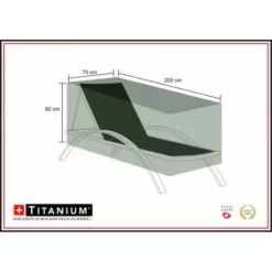 Le moins cher ? CHALET & JARDIN Lot De 2 Bains De Soleil MONACO - Gris (transat) + 1 Bâche De Protection TITANIUM ? -JARDIN Soldes Boutique 54028703 5