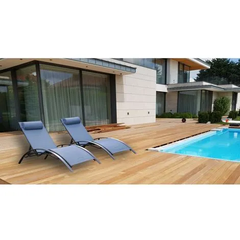 Grosses soldes ? CHALET & JARDIN Bains De Soleil Monaco Bleu Lavande (lot De 2) ? 2 Grosses soldes ? CHALET & JARDIN Bains De Soleil Monaco Bleu Lavande (lot De 2) ? – Image 2
