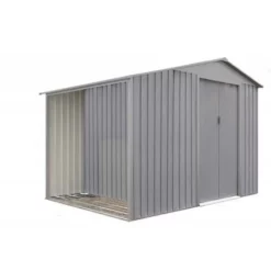 Nouveau ? CHALET & JARDIN ABRI DE JARDIN + Bûcher EN MÉTAL ASPECT BOIS VIEILLI ?