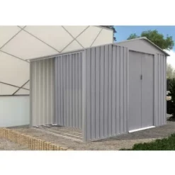 Nouveau ? CHALET & JARDIN ABRI DE JARDIN + Bûcher EN MÉTAL ASPECT BOIS VIEILLI ? -JARDIN Soldes Boutique 54425574 4