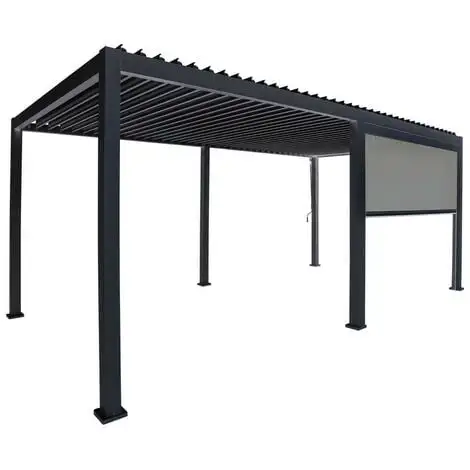 Sortie ? Chalet & Jardin Pergola Bioclimatique Ombréa® 3 X 6 M + 2 Stores 3 M - Anthracite ? 2 Sortie ? Chalet & Jardin Pergola Bioclimatique Ombréa® 3 X 6 M + 2 Stores 3 M - Anthracite ? – Image 2