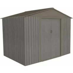 Sortie ? Chalet & Jardin Abri Jardin Métal - Aspect BOIS VIEILLI 86 - 4,72 M²- GRIS ?