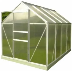 Meilleure vente ? Chalet & Jardin Serre Jardin Polycarbonate - DIAMANT 46 - 2,28M² - GRIS ?