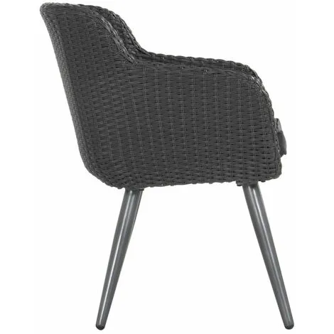Meilleur prix ? Chalet & Jardin Chaise-fauteuil Amadora En Résine Tressée - Pieds En Aluminium - Anthracite ? 2 Meilleur prix ? Chalet & Jardin Chaise-fauteuil Amadora En Résine Tressée - Pieds En Aluminium - Anthracite ? – Image 2
