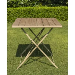 Le moins cher ❤️ CHALET & JARDIN TABLE PLIABLE 115 X 70 Cm ROBINIER CERUSE ?